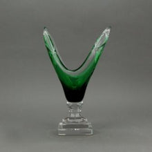 Load image into Gallery viewer, The Home V Shape Glass Vase- Green