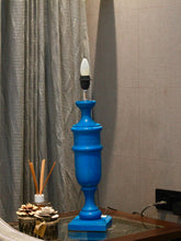 Load image into Gallery viewer, The Home Lamp Stand Wooden Blue