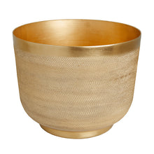 Load image into Gallery viewer, The home Bowl Planter Ridged Gold GD1304-B