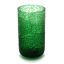 Load image into Gallery viewer, The Home Green Clear Flower Cut Vase
