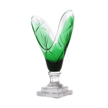 Load image into Gallery viewer, The Home V Shape Glass Vase- Green