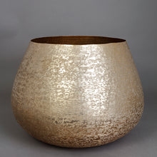 Load image into Gallery viewer, The Home Medium Round Planter Textured Gold GD1418-A