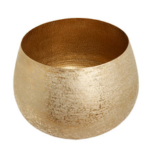 Load image into Gallery viewer, The Home Medium Round Planter Textured Gold GD1418-A