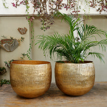Load image into Gallery viewer, The Home Medium Round Planter Gold GD876-C