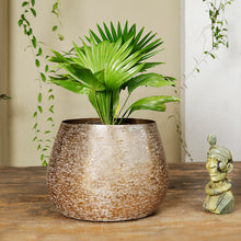 Load image into Gallery viewer, The Home Small Round Planter Brush Gold BG1766-C