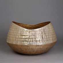 Load image into Gallery viewer, The Home Small Round Planter Hammered Gold GD1026-A