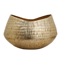 Load image into Gallery viewer, The Home Small Round Planter Hammered Gold GD1026-A