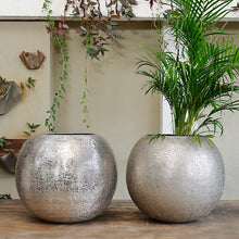 Load image into Gallery viewer, The Home Flower Pot Planter Textured Silver Big BN1500-A