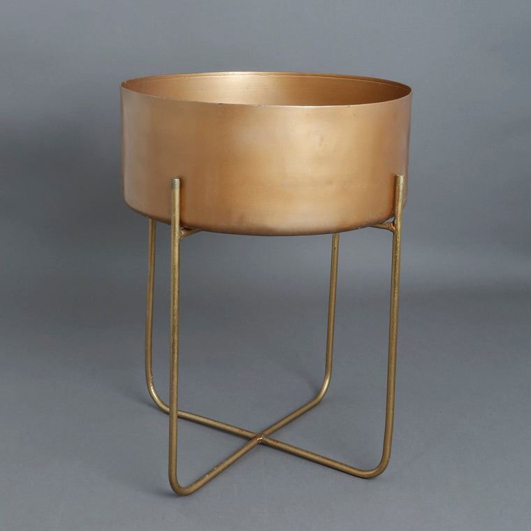 The home Pot With Stand Planter Gold 1503-A – image 4