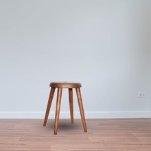 Load image into Gallery viewer, The Home Stool With Iron Top Small Brass