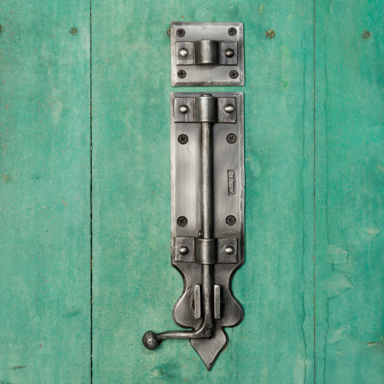The Home Hand Forged Iron Hardware Iron Tower Bolt HC-1141A – image 4