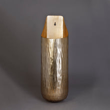 Load image into Gallery viewer, The home Medium Wall Vase Hammered Planter Gold GD970-B