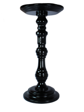 Load image into Gallery viewer, The Home Black Wooden Candle Stand with Black Grill Large -VI-9035B