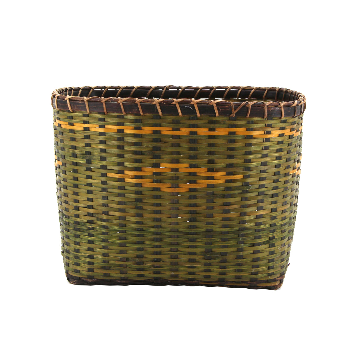 The Home Basket RRL3B Green Yellow Strips Small
