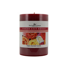 Load image into Gallery viewer, The Home Fresh Cut Rose Medium Pillar Candle (3*4 INCHES)
