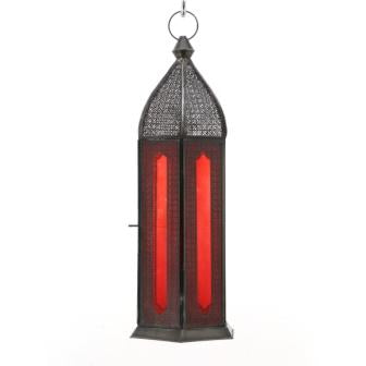 The Home Hanging Lantern Antique Copper G188 Red