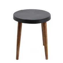 Load image into Gallery viewer, The Home Stool With Iron Top Black Big
