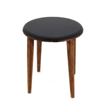 Load image into Gallery viewer, The Home Stool With Iron Top Black Medium
