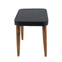 Load image into Gallery viewer, The Home Stool With Iron Top Black Square A
