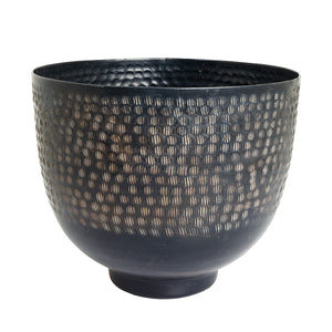 The home Bowl Hammered Planter Black PC1250-B