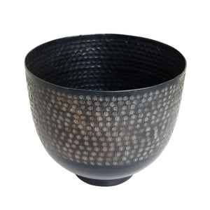 The home Bowl Hammered Planter Black PC1250-B