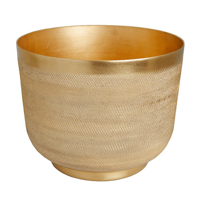The home Bowl Planter Ridged Gold GD1304-B – image 3