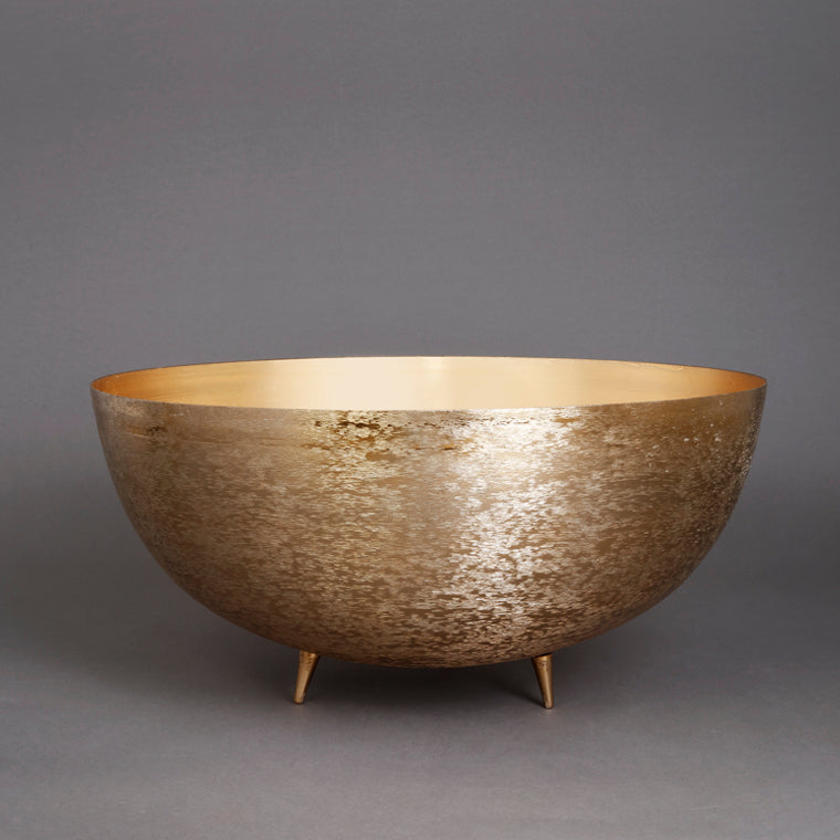 The Home Bowl with Legs Planter Brush Gold BG1973-B