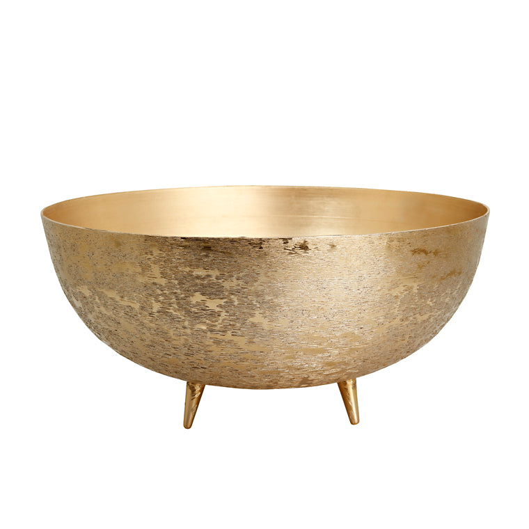 The Home Bowl with Legs Planter Brush Gold BG1973-B