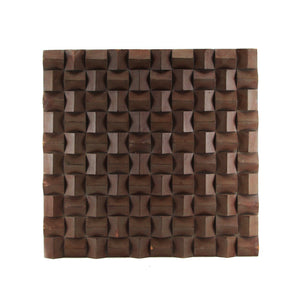 The Home Wall Square Panel 3D Hut Chocolate