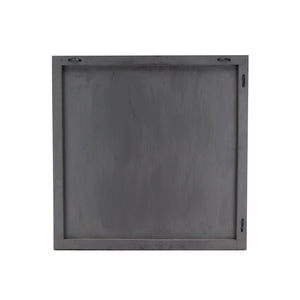 The Home Wall Square Panel 3D Triangle Grey Black