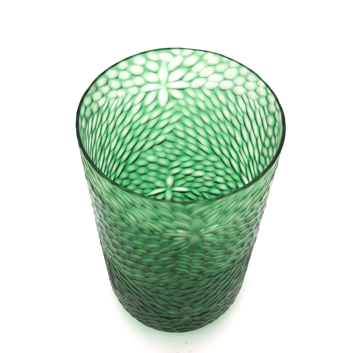 The Home Green Clear Flower Cut Vase – image 3