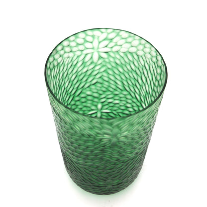 The Home Green Clear Flower Cut Vase – image 3
