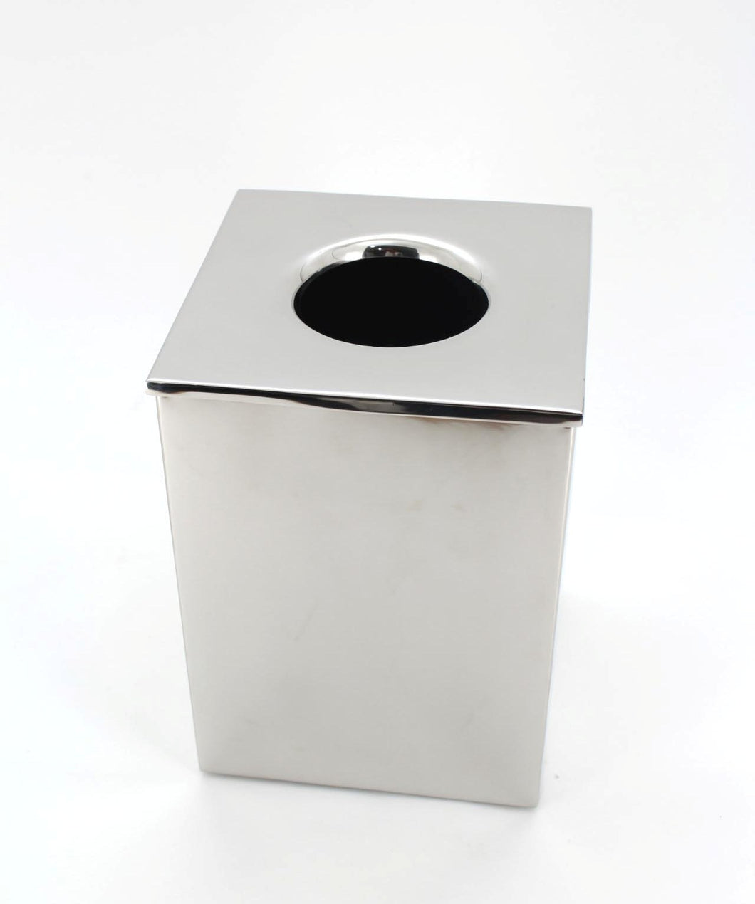 The Home Stainless Steel Waste Basket W/LID Chrome