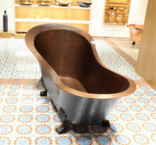 Load image into Gallery viewer, The Home Copper Brown Bath Tub With Feet 72&quot;X36&quot;X34&quot;
