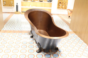 The Home Copper Brown Bath Tub With Feet 72"X36"X34"