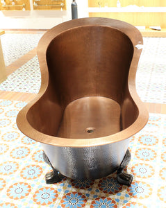 The Home Copper Brown Bath Tub With Feet 72"X36"X34"