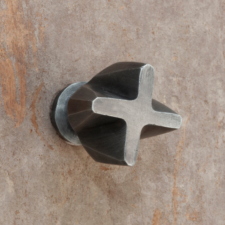 The Home Hand Forged Iron Hardware Iron Knob HC-1156-3.5x3.5x5.5CM