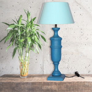 The Home Lamp Stand Wooden Blue