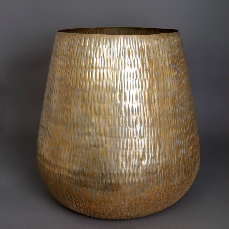 The Home Barrel Planter Medium Gold GD1644-C