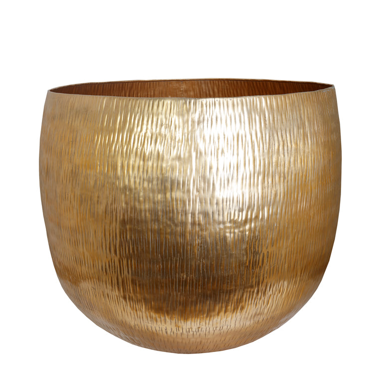 The Home Big Round Planter Gold GD876-A – image 2