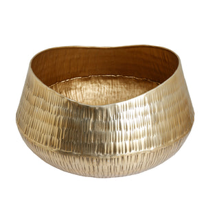 The Home Small Round Planter Gold GD1026-B