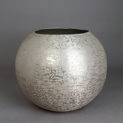 The Home Flower Pot Planter Textured Silver Medium BN1500-B – image 4