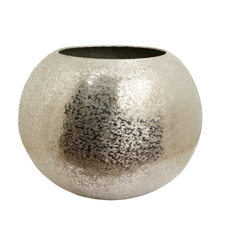 The Home Flower Pot Planter Textured Silver Medium BN1500-B – image 2