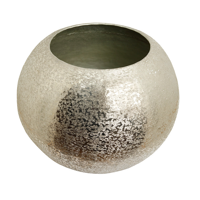 The Home Flower Pot Planter Textured Silver Medium BN1500-B – image 3