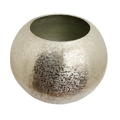 The Home Flower Pot Planter Textured Silver Medium BN1500-B – image 3