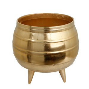 The Home Pot Planter with Legs Gold GD1402-B