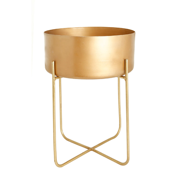 The home Pot With Stand Planter Gold 1503-A – image 2