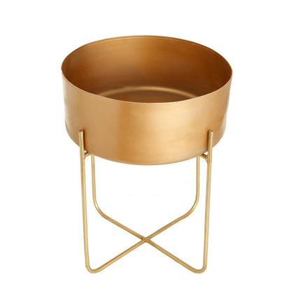 The home Pot With Stand Planter Gold 1503-A – image 3