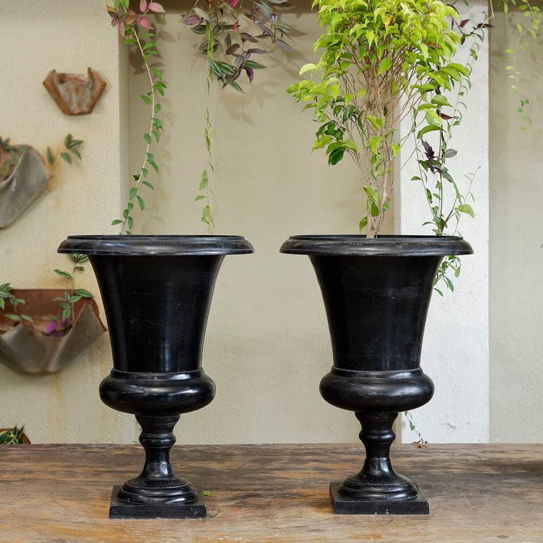 The Home Flower Vase Planter Black Big CB230-A