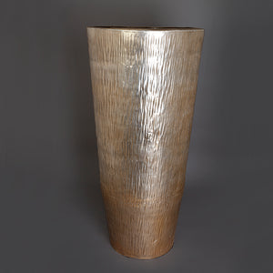 The home Tall Conical Planter Hammered Gold GD1032-A